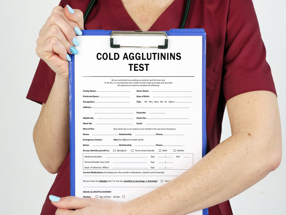 냉응집소, 질병 원인 검출 테스트